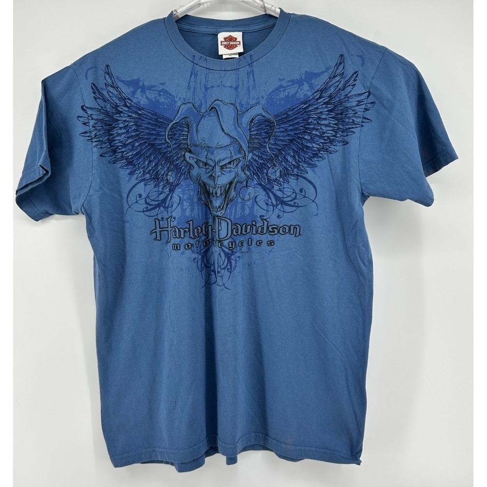 Harley Davidson Motorcycles Baltimore Short Sleeve T Shirt Blue Men's Size XL